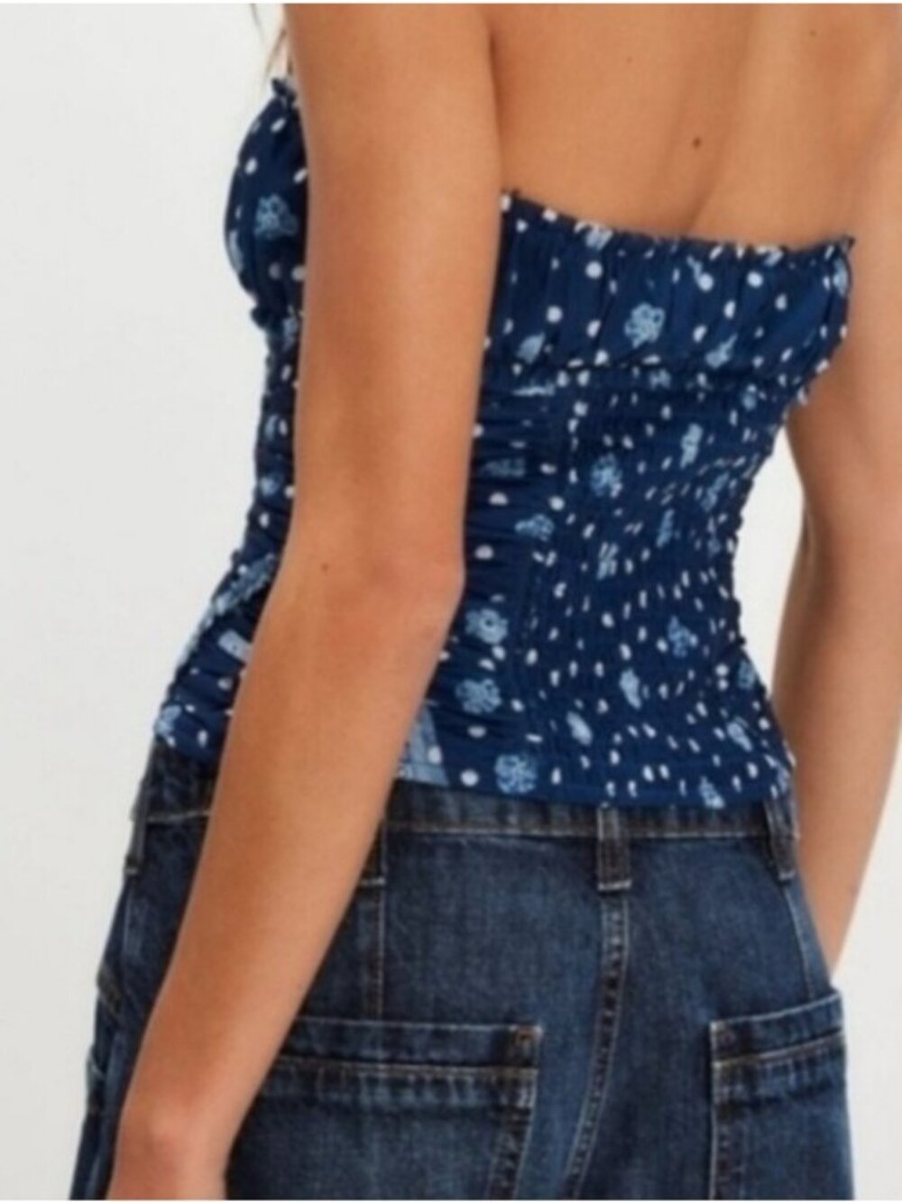 Free People Scottie Printed Tube- Blue - Medium - Picture 2 of 10